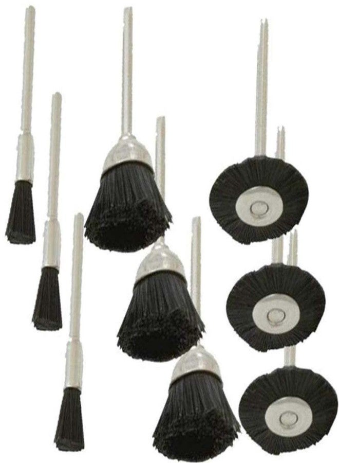 دي آي واي كرافتس مجموعة فرش تنظيف وتلميع يدوية الصنع بشعيرات نايلون ناعمة، مزودة بقاعدة سلكية، وساق 2.35 مم، متوافقة مع أدوات الحفر الدوارة من دريميل. (رقم التصميم 6، عبوة من 30 قطعة) - Image 5